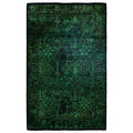 Overdyed Hand Knotted Wool Modern Contemporary Green Area Rug 3 0 X 4 10