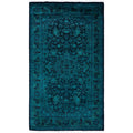 Overdyed Hand Knotted Wool Modern Contemporary Green Area Rug 3 0 X 5 4