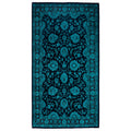 Overdyed Hand Knotted Wool Modern Contemporary Green Area Rug 3 1 X 5 5