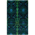 Overdyed Hand Knotted Wool Modern Contemporary Green Area Rug 4 5 X 7 2