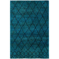 Overdyed Hand Knotted Wool Modern Contemporary Green Area Rug 5 1 X 7 7