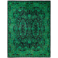 Overdyed Hand Knotted Wool Modern Contemporary Green Area Rug 7 10 X 10 5