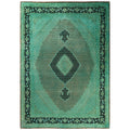 Overdyed Hand Knotted Wool Modern Contemporary Green Area Rug 8 10 X 12 7