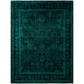 Overdyed Hand Knotted Wool Modern Contemporary Green Area Rug 8 1 X 10 6