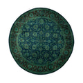 Overdyed Hand Knotted Wool Modern Contemporary Green Area Rug 8 1 X 8 1