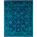 Overdyed Hand Knotted Wool Modern Contemporary Green Area Rug 8 2 X 10 3