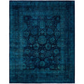 Overdyed Hand Knotted Wool Modern Contemporary Green Area Rug 8 2 X 10 5