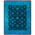 Overdyed Hand Knotted Wool Modern Contemporary Green Area Rug 8 3 X 10 4