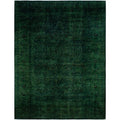 Overdyed Hand Knotted Wool Modern Contemporary Green Area Rug 9 1 X 12 1
