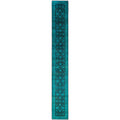 Overdyed Hand Knotted Wool Modern Contemporary Green Runner 2 6 X 19 7