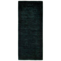 Overdyed Hand Knotted Wool Modern Contemporary Green Runner 2 6 X 6 0