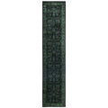 Overdyed Hand Knotted Wool Modern Contemporary Green Runner 2 7 X 12 0