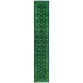 Overdyed Hand Knotted Wool Modern Contemporary Green Runner 2 7 X 14 7
