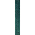 Overdyed Hand Knotted Wool Modern Contemporary Green Runner 2 7 X 18 8