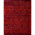 Overdyed Hand Knotted Wool Modern Contemporary Orange Area Rug 8 1 X 10 3