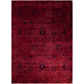 Overdyed Hand Knotted Wool Modern Contemporary Pink Area Rug 10 1 X 14 6