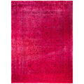 Overdyed Hand Knotted Wool Modern Contemporary Pink Area Rug 10 2 X 14 3