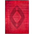 Overdyed Hand Knotted Wool Modern Contemporary Pink Area Rug 10 2 X 14 4