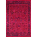 Overdyed Hand Knotted Wool Modern Contemporary Pink Area Rug 10 5 X 13 10