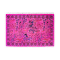 Overdyed Hand Knotted Wool Modern Contemporary Pink Area Rug 2 2 X 3 3