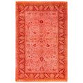 Overdyed Hand Knotted Wool Modern Contemporary Pink Area Rug 2 8 X 4 1