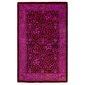 Overdyed Hand Knotted Wool Modern Contemporary Pink Area Rug 2 8 X 4 3