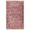 Overdyed Hand Knotted Wool Modern Contemporary Pink Area Rug 3 1 X 4 10