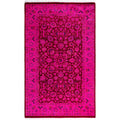Overdyed Hand Knotted Wool Modern Contemporary Pink Area Rug 3 1 X 5 0