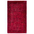 Overdyed Hand Knotted Wool Modern Contemporary Pink Area Rug 3 1 X 5 1