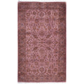 Overdyed Hand Knotted Wool Modern Contemporary Pink Area Rug 3 1 X 5 3