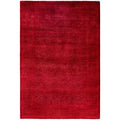 Overdyed Hand Knotted Wool Modern Contemporary Pink Area Rug 4 0 X 6 2