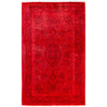 Overdyed Hand Knotted Wool Modern Contemporary Pink Area Rug 4 7 X 7 5