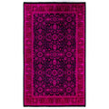 Overdyed Hand Knotted Wool Modern Contemporary Pink Area Rug 4 8 X 7 8