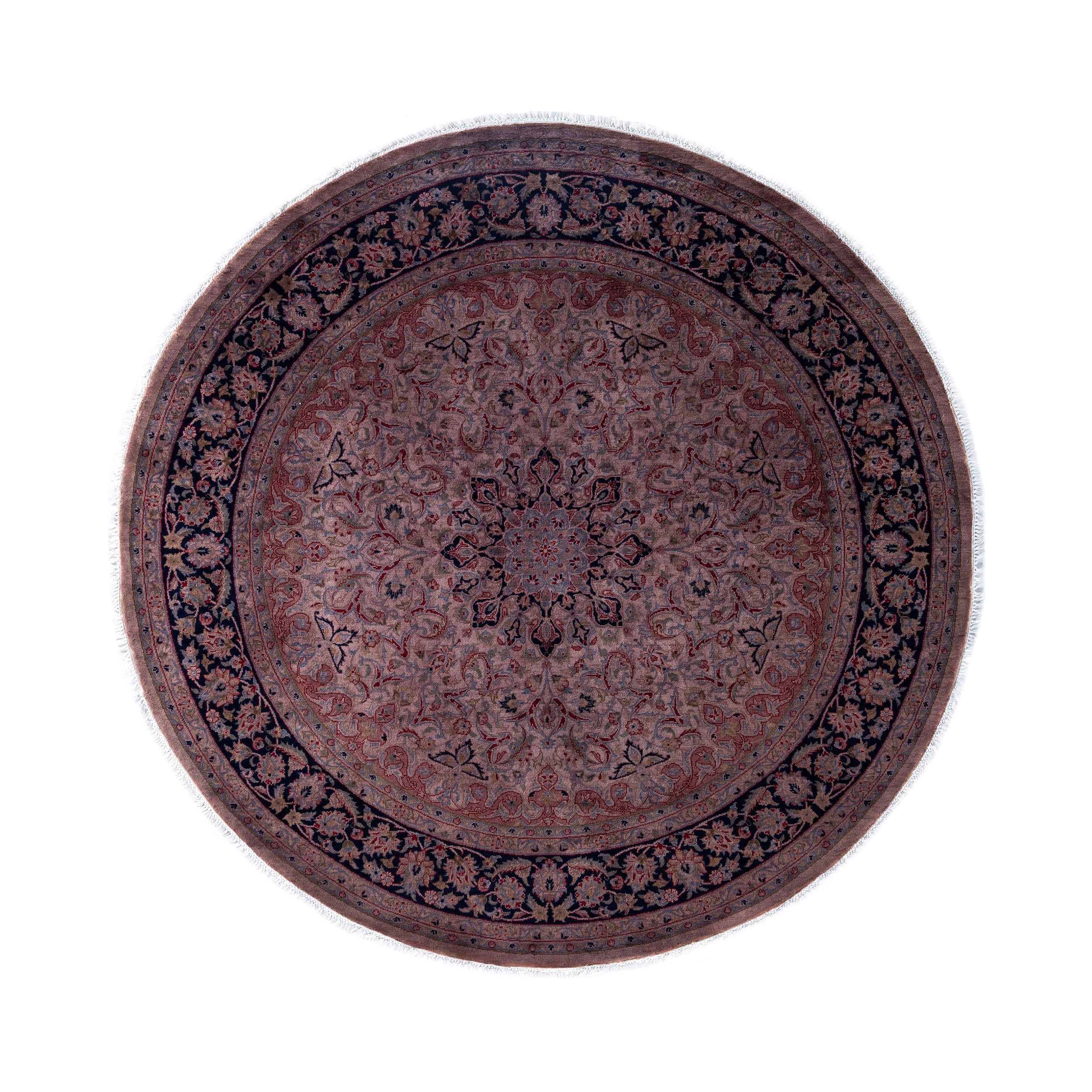 Overdyed Hand Knotted Wool Modern Contemporary Pink Area Rug 6 0 X 6 1
