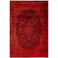Overdyed Hand Knotted Wool Modern Contemporary Pink Area Rug 6 0 X 8 10