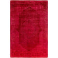 Overdyed Hand Knotted Wool Modern Contemporary Pink Area Rug 6 0 X 9 1