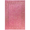 Overdyed Hand Knotted Wool Modern Contemporary Pink Area Rug 6 8 X 9 7