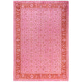 Overdyed Hand Knotted Wool Modern Contemporary Pink Area Rug 6 8 X 9 9