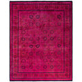 Overdyed Hand Knotted Wool Modern Contemporary Pink Area Rug 8 1 X 10 3