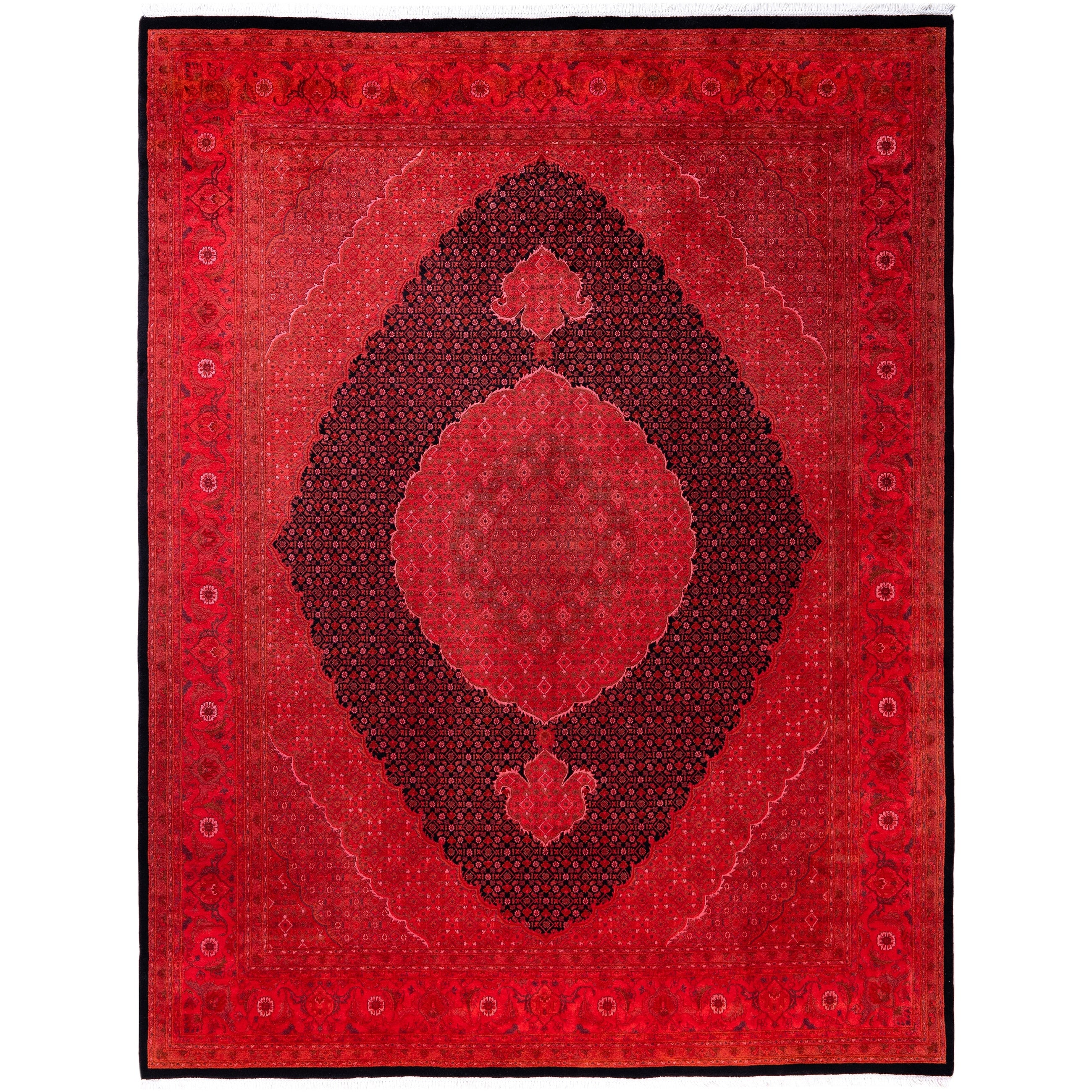 Overdyed Hand Knotted Wool Modern Contemporary Pink Area Rug 8 1 X 10 5