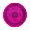 Overdyed Hand Knotted Wool Modern Contemporary Pink Area Rug 8 1 X 8 4
