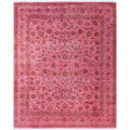 Overdyed Hand Knotted Wool Modern Contemporary Pink Area Rug 8 2 X 10 0