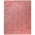 Overdyed Hand Knotted Wool Modern Contemporary Pink Area Rug 8 2 X 10 4