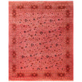 Overdyed Hand Knotted Wool Modern Contemporary Pink Area Rug 8 3 X 10 2