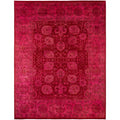 Overdyed Hand Knotted Wool Modern Contemporary Pink Area Rug 8 3 X 10 7