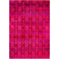 Overdyed Hand Knotted Wool Modern Contemporary Pink Area Rug 9 10 X 14 4