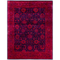 Overdyed Hand Knotted Wool Modern Contemporary Pink Area Rug 9 2 X 12 0