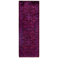 Overdyed Hand Knotted Wool Modern Contemporary Pink Runner 2 1 X 6 1