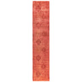 Overdyed Hand Knotted Wool Modern Contemporary Pink Runner 2 6 X 12 3