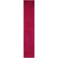 Overdyed Hand Knotted Wool Modern Contemporary Pink Runner 2 6 X 13 10
